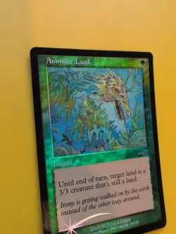 Animate Land. Instant MTG Card. OLD VINTAGE FOIL. NEMESIS. - Image 4