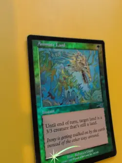 Animate Land. Instant MTG Card. OLD VINTAGE FOIL. NEMESIS. - Image 5