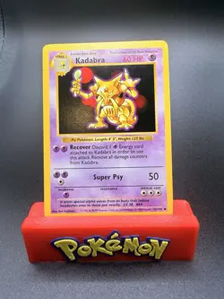 Kadabra 32/102 Shadowless Base Set – NM Vintage Pokemon Card 1999 WOTC - Image 1