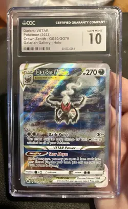 Darkrai VSTAR Crown Zenith: Galarian Gallery Holo Card GG50/GG70 CGC 10 - Image 1