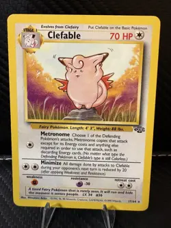 Clefable 17/64 Jungle Non Holo Rare WOTC 1999 Pokemon Card LP - Image 1