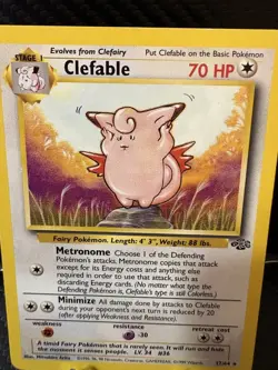 Clefable 17/64 Jungle Non Holo Rare WOTC 1999 Pokemon Card LP - Image 2
