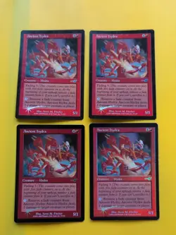 Ancient Hydra x4 . Playset Hydra MTG 4 Card. OLD VINTAGE FOIL. NEMESIS. - Image 1