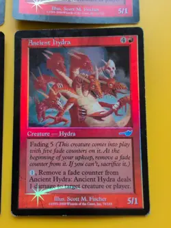 Ancient Hydra x4 . Playset Hydra MTG 4 Card. OLD VINTAGE FOIL. NEMESIS. - Image 2
