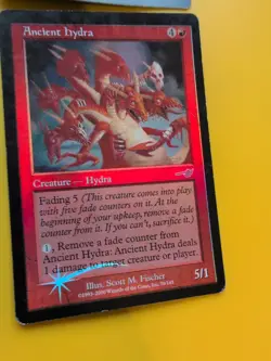 Ancient Hydra x4 . Playset Hydra MTG 4 Card. OLD VINTAGE FOIL. NEMESIS. - Image 4