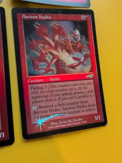 Ancient Hydra x4 . Playset Hydra MTG 4 Card. OLD VINTAGE FOIL. NEMESIS. - Image 5