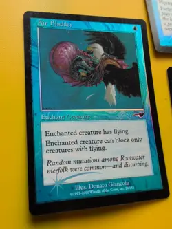 Air Bladder,Jolting Merfolk & Cloudskate MTG 3 Card. OLD VINTAGE FOIL. NEMESIS. - Image 5