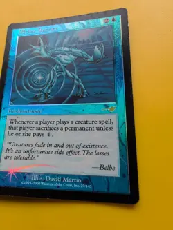 Aether Barrier. Enchantment MTG Card. OLD VINTAGE FOIL. NEMESIS. - Image 4