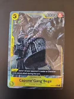 OP04-100 Capone"Gang"Bege :: Rare Alternative Art One Piece TCG Card - Image 1