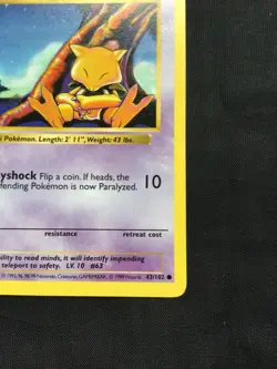 Pokemon Cards: Base Set 1st Edition Common: Abra 43/102 - Image 4