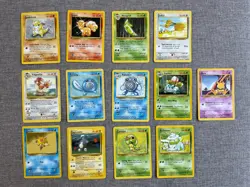 13x Base Set Pokemon Cards - LP/MP - Commons & Uncommons 1999 - Image 1