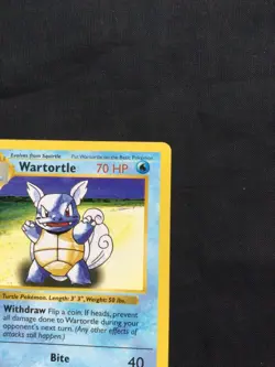 Pokemon Cards: Base Set 1st Edition Uncommon: Wartortle 42/102 - Image 3