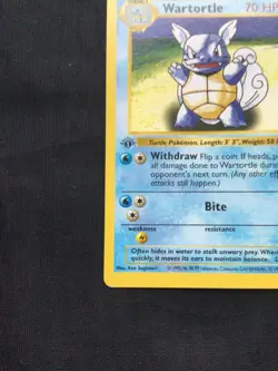 Pokemon Cards: Base Set 1st Edition Uncommon: Wartortle 42/102 - Image 5