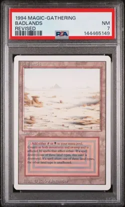 Badlands Revised PSA 7 NM - Graded MTG Magic the Gathering reserve rare oop - Image 1
