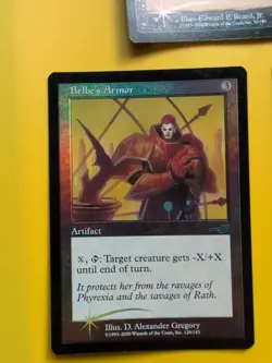 Belbe's Armor 7 Belbe's Percher x2 MTG 3 Card. OLD VINTAGE FOIL. NEMESIS. - Image 2