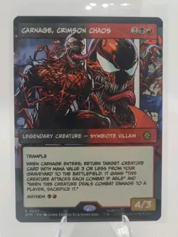 Carnage, Crimson Chaos #0227 R Borderless Regular MTG Marvel's Spider-Man NM - Image 1