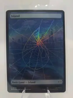 Island #0190 Full Art Foil Land MTG Marvel's Spider-Man NM - Image 1