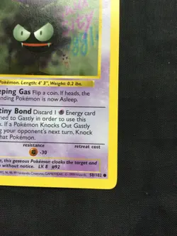 Pokemon Cards: Base Set 1st Edition Common: Gastly 50/102 - Image 4