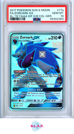 ZOROARK GX POKEMON 77A 2019 S&M PROMO PROMO DEUTSCH PSA 10 - Image 1