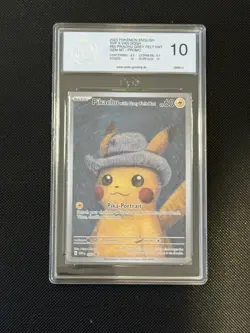 Pokemon Van Gogh Promo Pikachu with The Grey Hat GEM MT PGS 10 PSA BGS English - Image 1