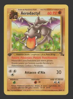 Aerodactyl Fossil 1ª Edizione 16/62 ITA – Carta Pokemon Rara - Image 1