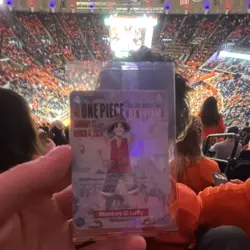 Bandai Namco One Piece CCG Monkey D. Luffy College Basketball US Voyage In Hand - Image 1