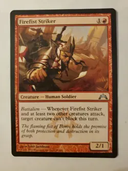 MTG Magic The Gathering Card Firefist Striker Creature Human Soldier Red - Image 1