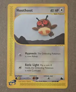 2003 Pokemon Hoothoot 65/144 Skyridge Regular Base Card WOTC Great Shape! - Image 1