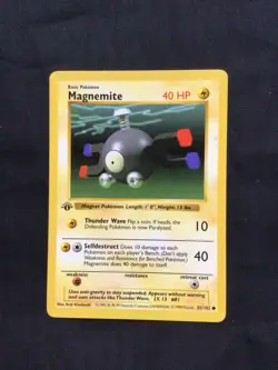 Pokemon Cards: Base Set 1st Edition Common: Magnemite 53/102 - Image 1