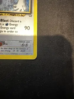 Lugia 9/111 Unlimited Neo Genesis Holo - WOTC Vintage Pokemon Card - MP/HP - Image 4