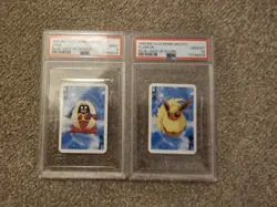 1999 BICYCLE POKEMON MINI PLAYING CARDS BLUE DECK FLAREON PSA 10 + JYNX PSA 9 - Image 1