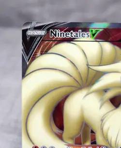 Pokemon TCG card Ninetales V Full Art 177/192 Swsh02 Rebel Clash Holo Ultra Rare - Image 3