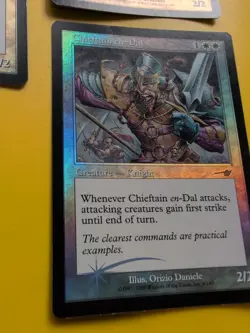 Chieftain en-dal x3 Knight MTG 3 Card. OLD VINTAGE FOIL. NEMESIS. - Image 3