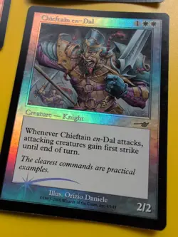 Chieftain en-dal x3 Knight MTG 3 Card. OLD VINTAGE FOIL. NEMESIS. - Image 4