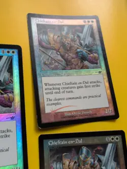 Chieftain en-dal x3 Knight MTG 3 Card. OLD VINTAGE FOIL. NEMESIS. - Image 5