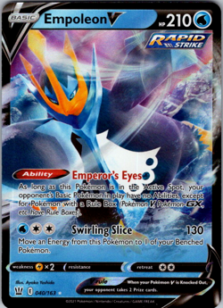 Empoleon V - 040/163 - Pokemon Battle Styles Sword & Shield Ultra Rare Card NM - Image 1