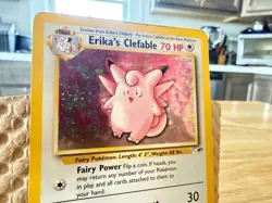 Erika's Clefable 003/132 Gym Heroes Holo Pokemon Card - Image 2