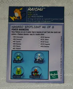 Raichu Pokemon Card Hasbro #26 (6 of 8) ***LARGE CREASE*** 1999 Realistic - Image 5