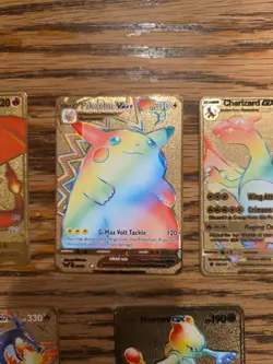 5 Pokemon Metal Cards Charizard Pikachu Mewtwo Charizard VMAX - Image 3