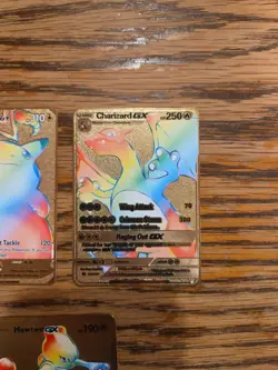 5 Pokemon Metal Cards Charizard Pikachu Mewtwo Charizard VMAX - Image 4