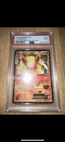 Pokemon TCG Flareon EX Holo Rare Card Radiant Collection RC6/RC32 PSA 9 - Image 1