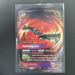 Spinning Axe 186/221 Riftbound Spiritforged TCG Epic Card - Image 1