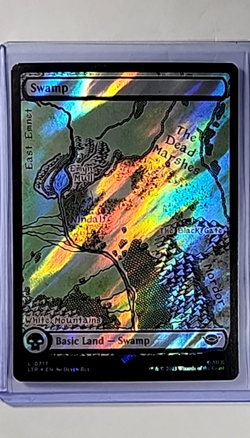 MTG Magic The Gathering LOTR Lord of the Rings Full Art Surge Foil #717 Swamp - Image 1