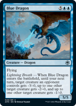 Blue Dragon Light Play, English Magic the Gathering MTG Adventures in the Forgot - Image 1