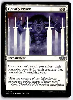 Ghostly Prison NM TDC Commander: Tarkir: Dragonstorm MTG - Image 1