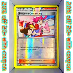 Pokemon Center Lady 93/106 Flashfire English 2014 Reverse Holo - Image 1