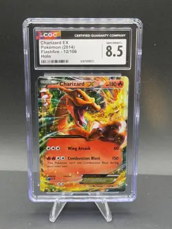 Pokemon TCG- 2014 Charizard EX 12/106 Flashfire CGC NM/Mint+ 8.5 - Image 1
