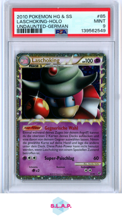 LASCHOKING-HOLO POKEMON HEARTGOLD & SOULSILVER UNDAUNTED-GER 2010 85 PSA 9 - Image 1