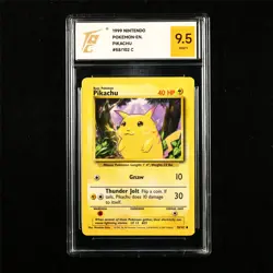 TQG 9.5 MINT+ 1999 Pokemon ENG Pikachu 58/102 C - Image 1
