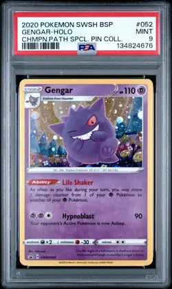 Gengar SWSH052 Promo - Champions Path Holo Pin PSA 9 - Pokemon - Image 1